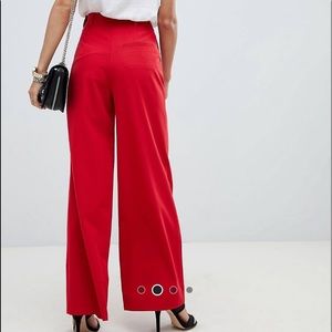 ASOS Design wise leg pants with pleats